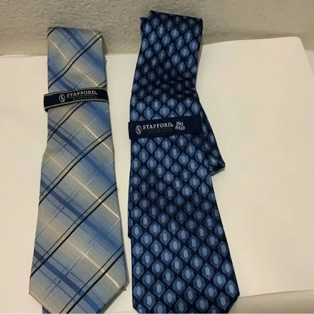 New lot of 2 Stafford Men's Neck Ties